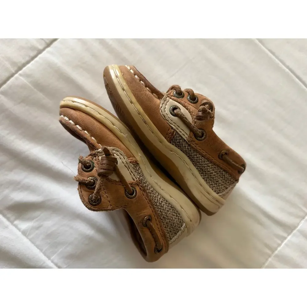 Sperry Brown Top-Side Toddler Boat Shoes Sz 5M Church Dress Up Shoes